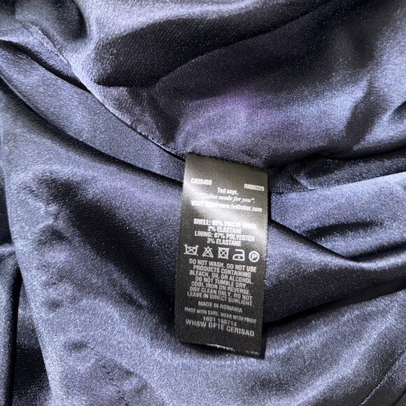 Ted Baker Sleeveless Wool Cerisad Faux-Wrap Sheath Dress in Deep Indigo size 2 - Picture 4 of 7